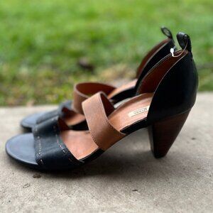 Paul Green Muchen handmade leather heel sandals Sz 6